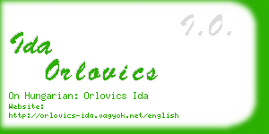 ida orlovics business card